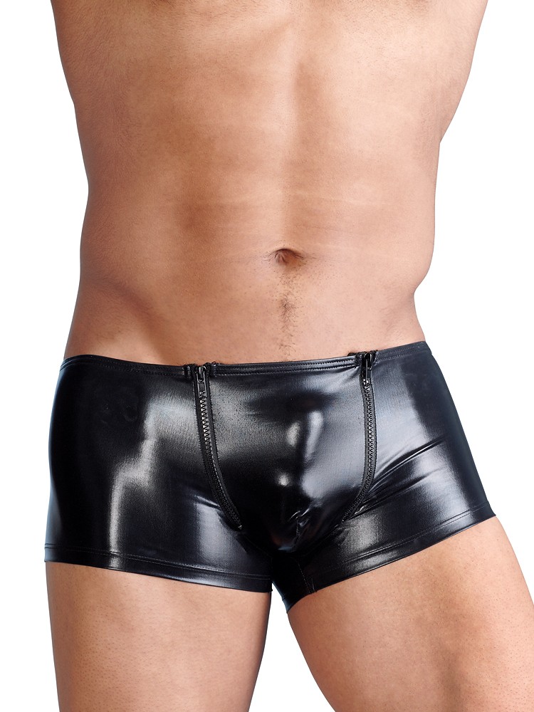 Wetlook-Pants, schwarz (XL)