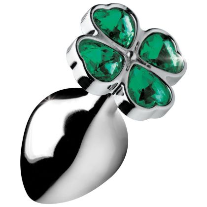 Booty Sparks Lucky Clover Gem: Anal-Plug, silber/grün (Medium) Booty Sparks Lucky Clover Gem: Anal-Plug, silber/grün (Medium)