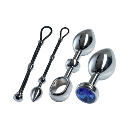Malesation Alu Cock-Grip Set groß, silber/blau Malesation Alu Cock-Grip Set groß, silber/blau