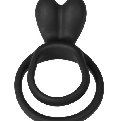 Malesation Bunny Cockring: Penisring, schwarz Malesation Bunny Cockring: Penisring, schwarz