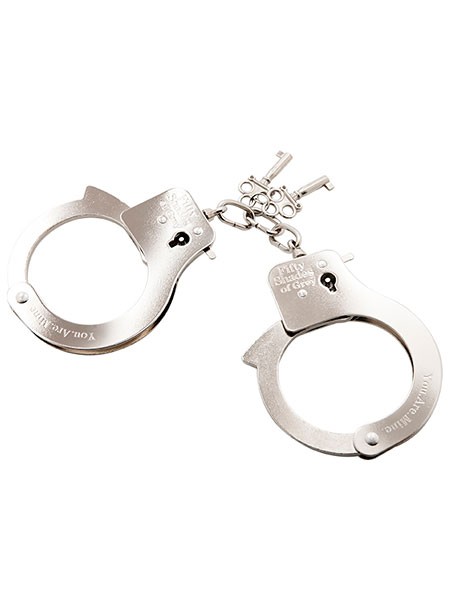 Fifty Shades of Grey: You. Are. Mine. Handschellen, silber