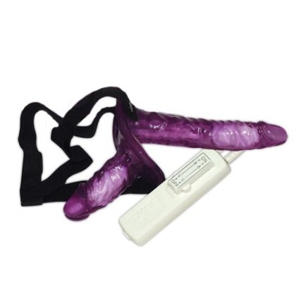 Vibrating Strap-On Duo, lila Vibrating Strap-On Duo, lila