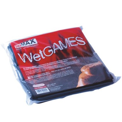 Lack-Bettlaken: Wetgames-Sex-Laken, schwarz 180x220cm Lack-Bettlaken: Wetgames-Sex-Laken, schwarz 180x220cm