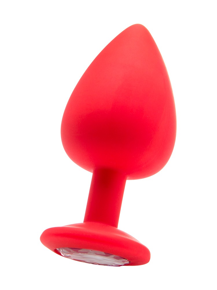 Ouch! Extra Large Diamond Butt Plug: Analplug mit Kristall, rot