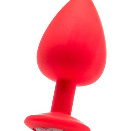 Ouch! Extra Large Diamond Butt Plug: Analplug mit Kristall, rot Ouch! Extra Large Diamond Butt Plug: Analplug mit Kristall, rot