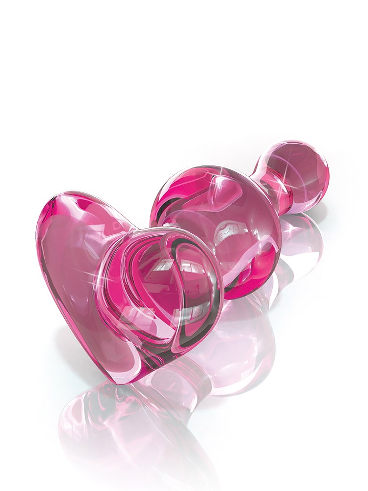 Icicles No 75: Glas-Analplug, rosa