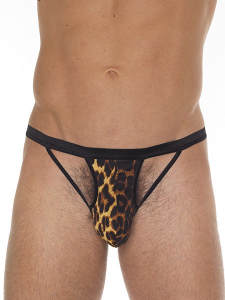 Wildcat: String mit Riemchen, leopard (One Size)