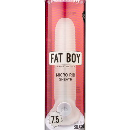 Perfect Fit Fat Boy Micro Rib Sheath 7.5: Penishülle, transparent Perfect Fit Fat Boy Micro Rib Sheath 7.5: Penishülle, transparent