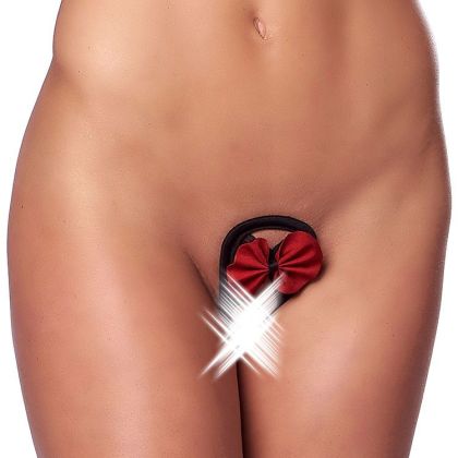 Ouvert-C-String, schwarz/rot (One Size) Ouvert-C-String, schwarz/rot (One Size)