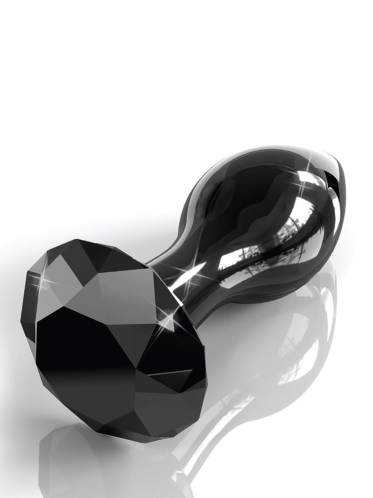 Icicles No 78: Glas-Analplug, schwarz