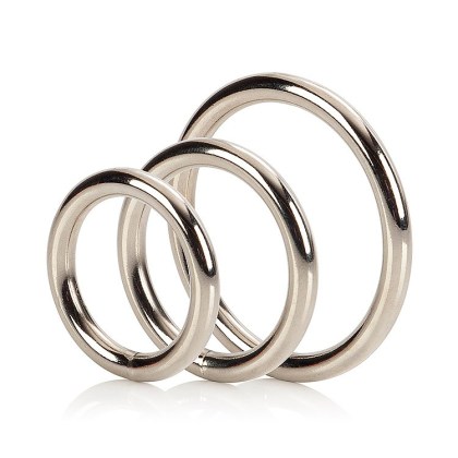 Silver Ring Set: Penisringe-Set, silber Silver Ring Set: Penisringe-Set, silber