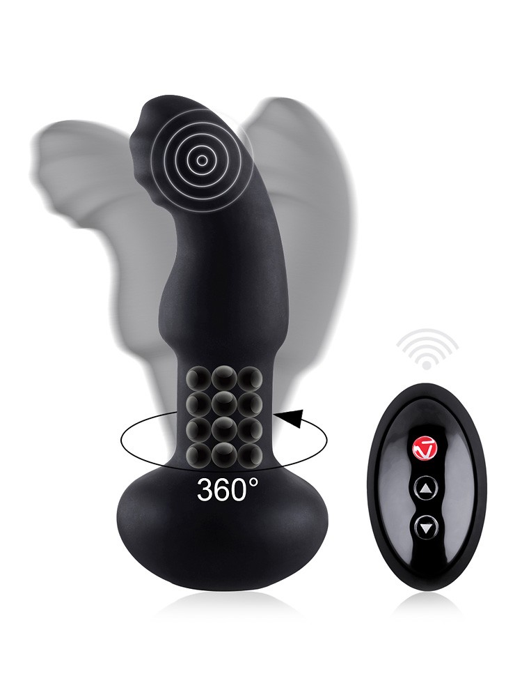 Nomi Tang Pluggy Rotating Butt Plug: Vibro-Analplug, schwarz