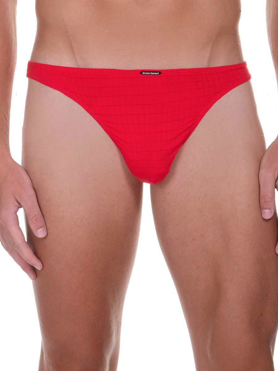 Bruno Banani Check Line 2.0: String, rot (L)