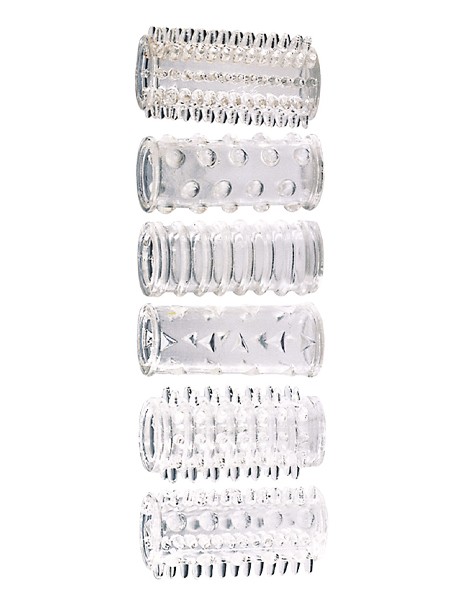 Red Roses: 6er-Set Penismanschetten