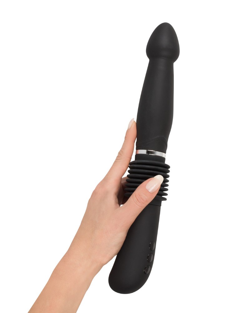 Push it!: Analvibrator mit Stoßfunktion, schwarz