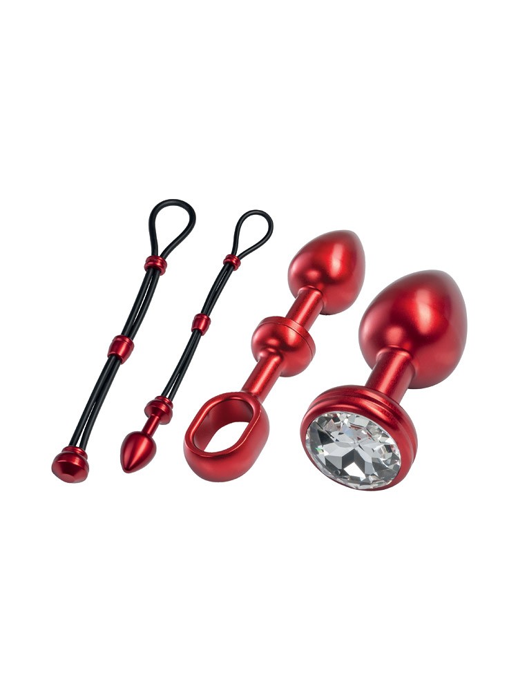 Malesation Alu Cock-Grip Set klein, rot/weiß