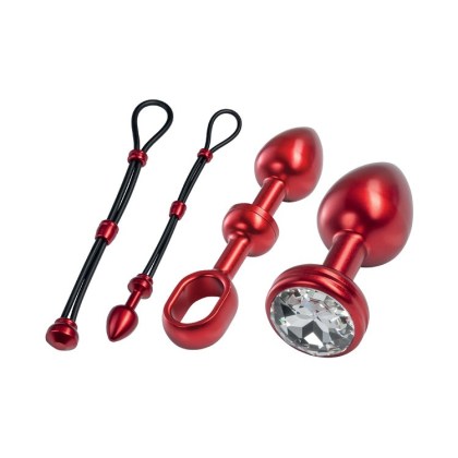 Malesation Alu Cock-Grip Set klein, rot/weiß Malesation Alu Cock-Grip Set klein, rot/weiß