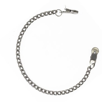Metall-Nippelklemmen klein mit Kette Metall-Nippelklemmen klein mit Kette