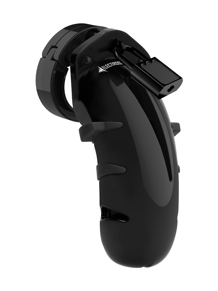 Electro Shock Cock Cage: Elektro-Keuschheitskäfig, schwarz