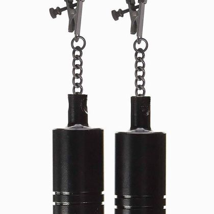 Black Label Coated Metal Tingling Nipple Clamps: Nippelklemmen mit Gewichten,... Black Label Coated Metal Tingling Nipple Clamps: Nippelklemmen mit Gewichten,...