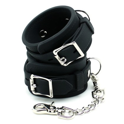 Silikon-Fesseln (verschließbar), schwarz Silikon-Fesseln (verschließbar), schwarz