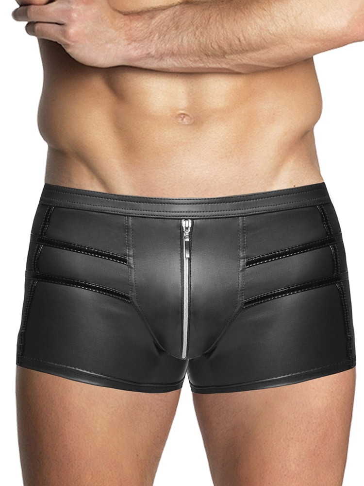 Noir Handmade: Wetlook-Short H006, schwarz (XXL)