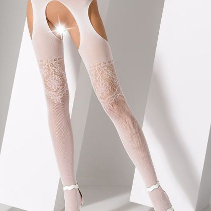 Passion: Ouvert-Strumpfhose S017, weiß (One Size) Passion: Ouvert-Strumpfhose S017, weiß (One Size)