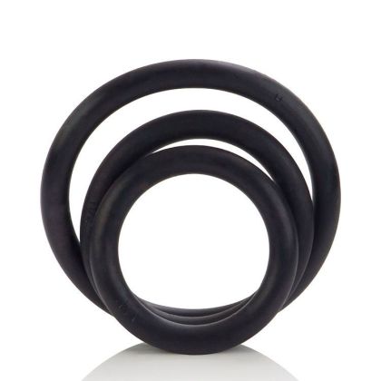 Rubber Ring Set: Penisringe-Set, schwarz Rubber Ring Set: Penisringe-Set, schwarz