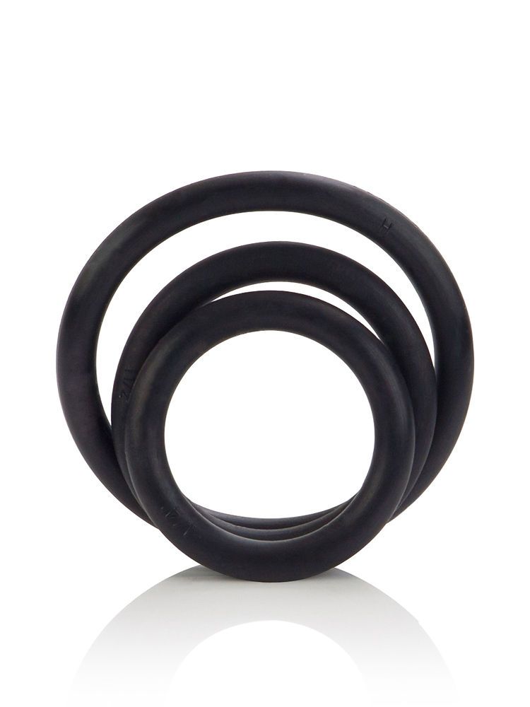 Rubber Ring Set: Penisringe-Set, schwarz