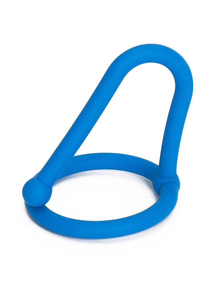 Sport Fucker Silicone Cum Stopper 2.0: Eichelring mit Plug, blau