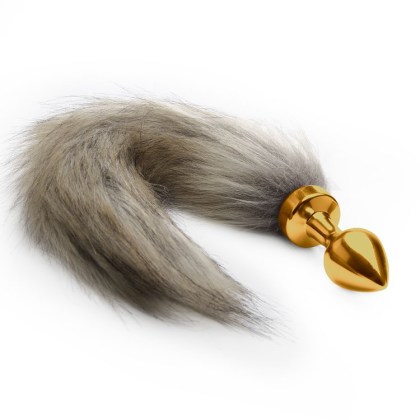 Ouch! Analplug mit Schweif, gold/braun Ouch! Analplug mit Schweif, gold/braun