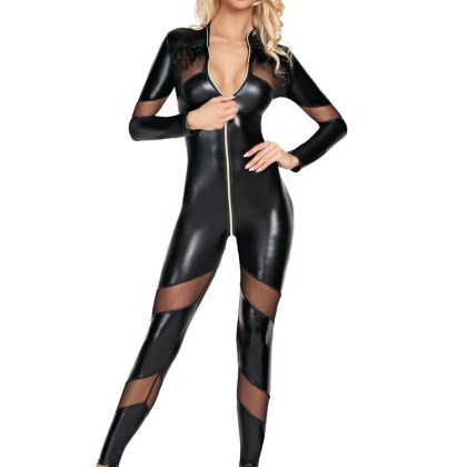 7-Heaven Wetlook-Catsuit: Chanzay, schwarz (L/XL) 7-Heaven Wetlook-Catsuit: Chanzay, schwarz (L/XL)