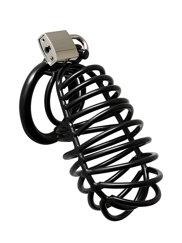 Metal Male Chastity Device: Metall Penis-Keuschheitskäfig, schwarz