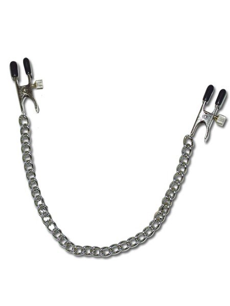 Metall-Nippelklemmen mit Kette (70g)