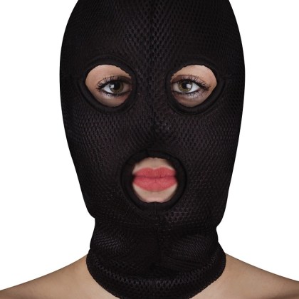 Ouch! Extreme Mesh Balaclava with D-Ring: Kopfmaske, schwarz Ouch! Extreme Mesh Balaclava with D-Ring: Kopfmaske, schwarz