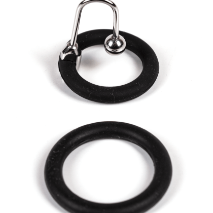 Black Label Cum Stopper: Spermastopper mit 2 Silikonringen (25mm, 30mm) Black Label Cum Stopper: Spermastopper mit 2 Silikonringen (25mm, 30mm)