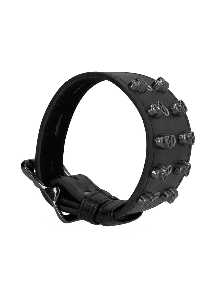 Ouch! Skulls and Bones Skull Bracelet: Armband, schwarz