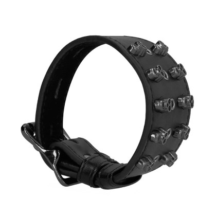 Ouch! Skulls and Bones Skull Bracelet: Armband, schwarz Ouch! Skulls and Bones Skull Bracelet: Armband, schwarz