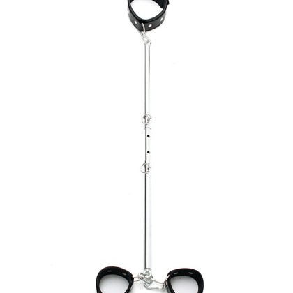 Leder-Hals-Handfessel mit Spreizstange Leder-Hals-Handfessel mit Spreizstange