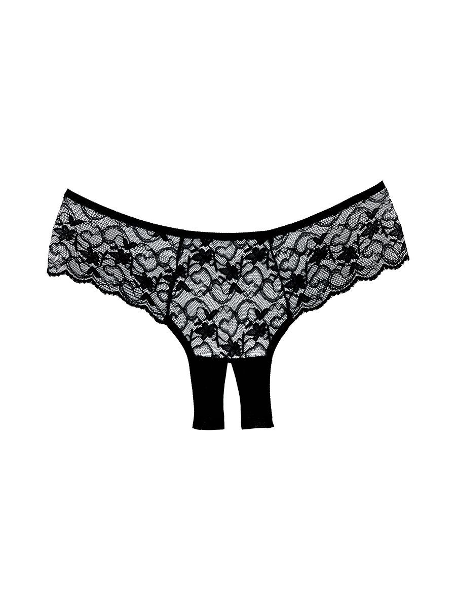 Adore Sweetheart: Ouvertpanty, schwarz (One Size)