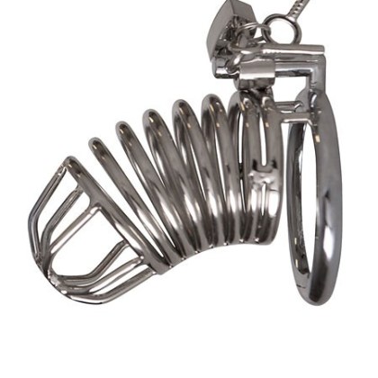 Edelstahl-Keuschheitskäfig für IHN mit 7 Ringen Edelstahl-Keuschheitskäfig für IHN mit 7 Ringen