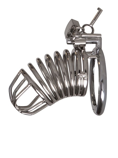 Edelstahl-Keuschheitskäfig für IHN mit 7 Ringen