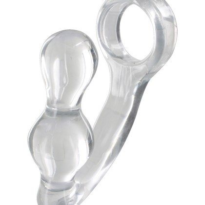 Power Plug & Penisring: Penisring mit Analplug, transparent Power Plug & Penisring: Penisring mit Analplug, transparent