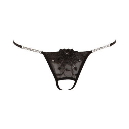 Ouvertstring: Strass, schwarz (M/L) Ouvertstring: Strass, schwarz (M/L)