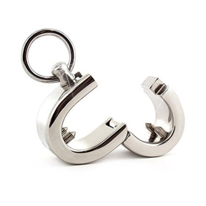 Black Label Stainless Steel Testickle Shakle with Spikes: Edelstahl-Hodenstre... Black Label Stainless Steel Testickle Shakle with Spikes: Edelstahl-Hodenstre...