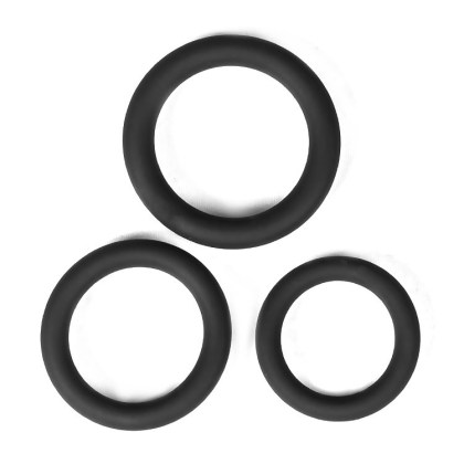 Malesation Cockring-Set Beginner: Penisringe-Set, schwarz Malesation Cockring-Set Beginner: Penisringe-Set, schwarz