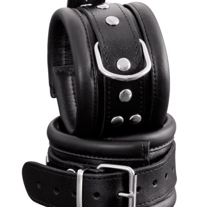 Xx-DreamsToys: Leder-Fußfesseln breit, schwarz Xx-DreamsToys: Leder-Fußfesseln breit, schwarz