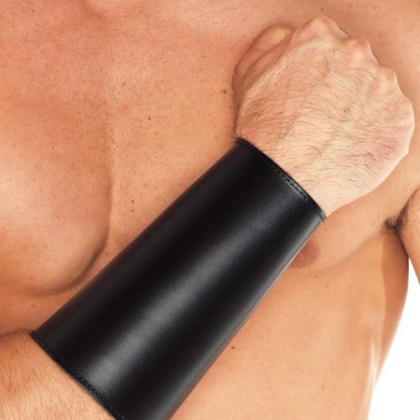 Leder Armmanschette, schwarz Leder Armmanschette, schwarz
