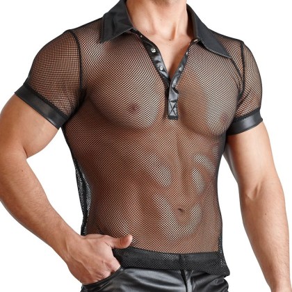 Herren-Netz-Shirt, schwarz (M) Herren-Netz-Shirt, schwarz (M)