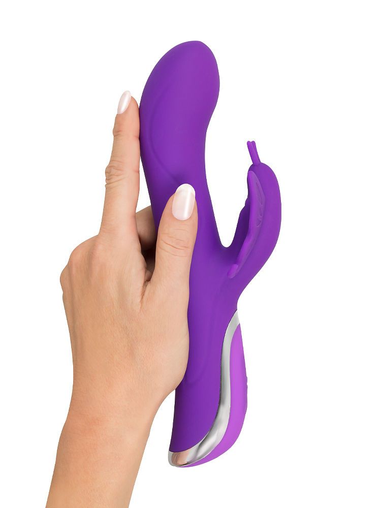 Sweet Smile Butterfly: G-Punkt-/Bunnyvibrator, lila